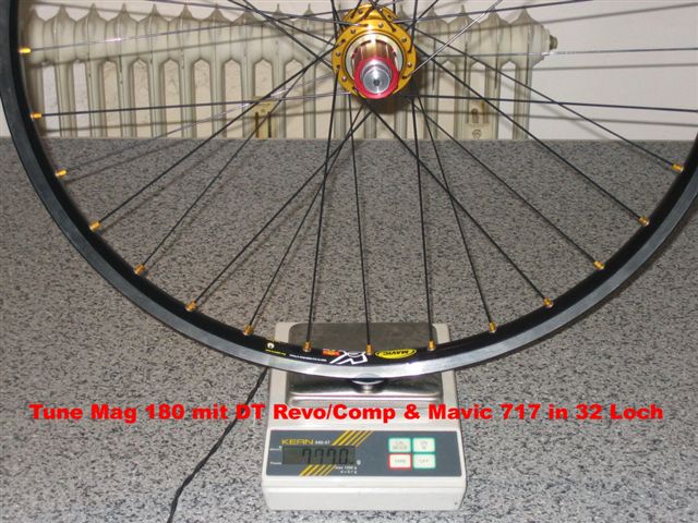 Tune Mag 180 - DT Revo u. Comp - Mavic 717 - 32 Loch