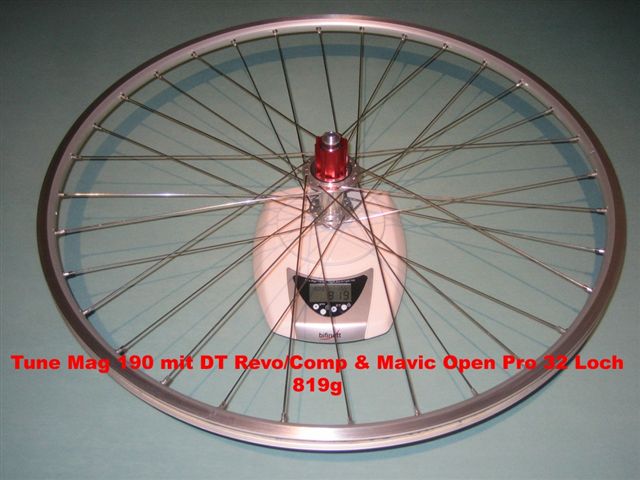 Mavic Open Pro - Tune Mag 190 - DT Revo u. Comp - 32L
