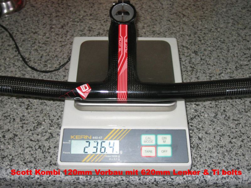 Scott Kombi MTB  120mmVorbau/ 620mm Lenker